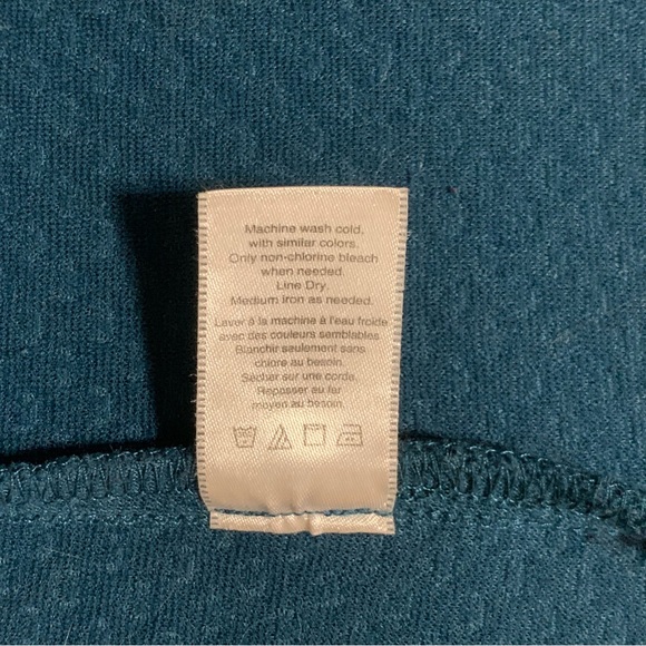 Coldwater Creek teal, waffle-weave tunic, size 3X. - Picture 7 of 8